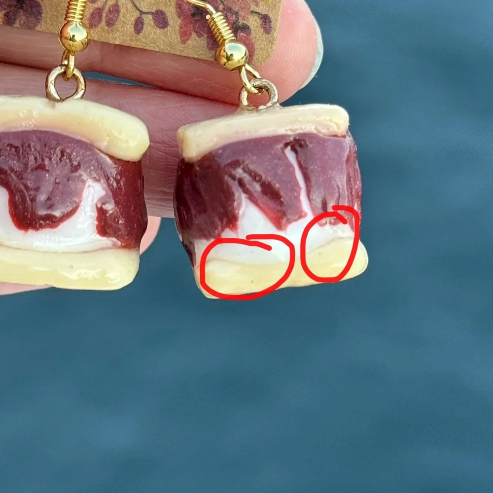 Polymer clay s’more Earrings - Picture 3 of 16